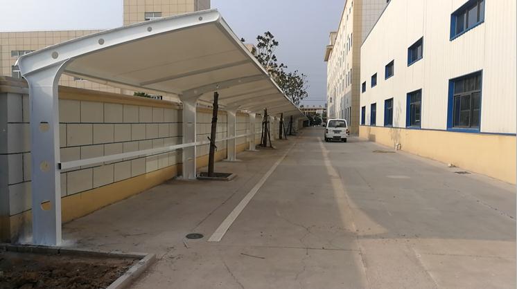 亳州7字型膜結(jié)構(gòu)車棚—亳州市康和中藥項目